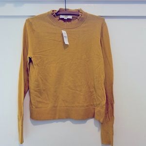 NWT! LOFT ruffle neck sweater